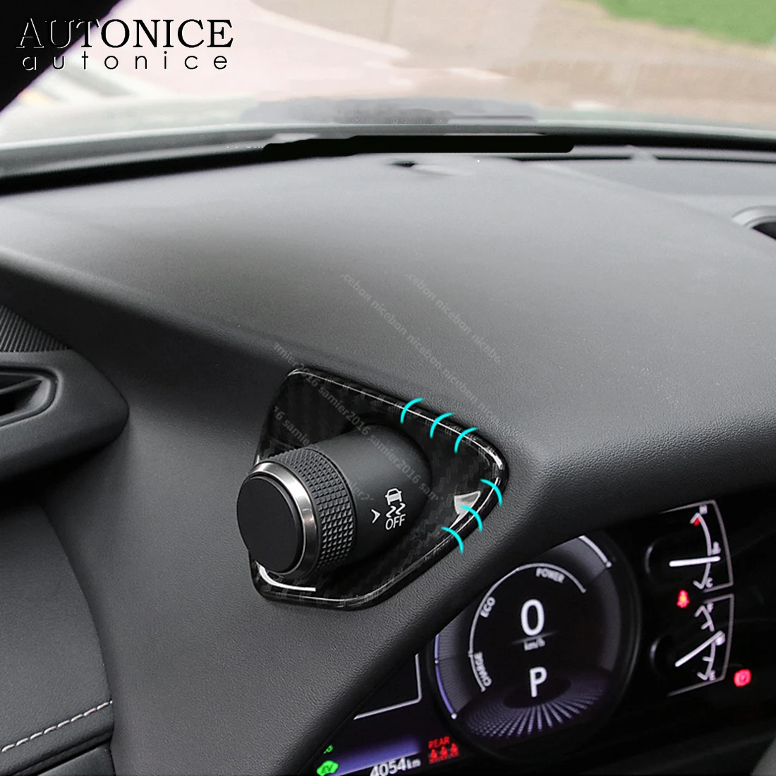 ABS Carbon fiber color Mode adjustment knob is attached to cover Fit For Lexus UX 2019 250H 200 Accessories | Автомобили и