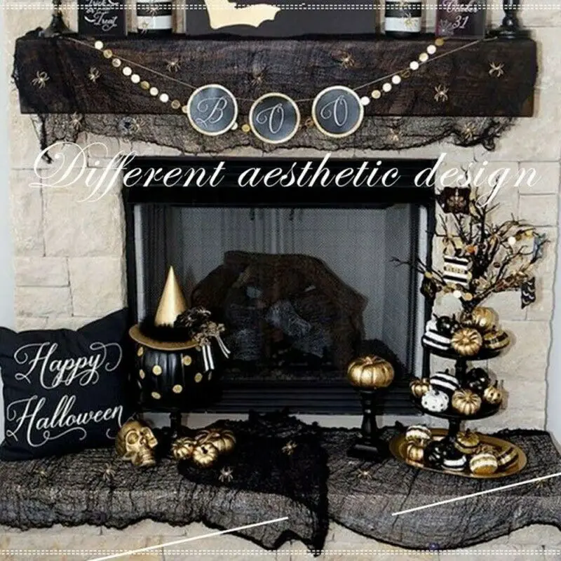 Новинка жуткая марля для Хэллоуина большая сетка ткань дверь Декор дома