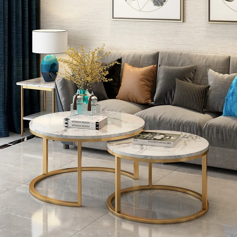 

Time Limited Popular Round Coffee Tablo For Living Room Nordic Modern Minimalist Pure Marble Mesa Dining Table Combination Pack