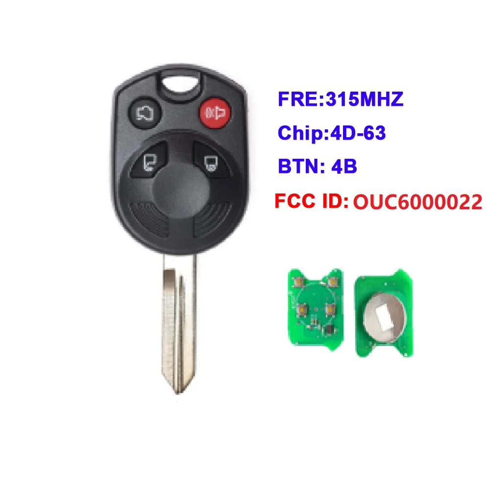 Дистанционный ключ Key4 315 МГц с чипом 4D63 для C Max Escape Focus Uncut FO38 Blade (KYDZ)|Ключ от авто| |