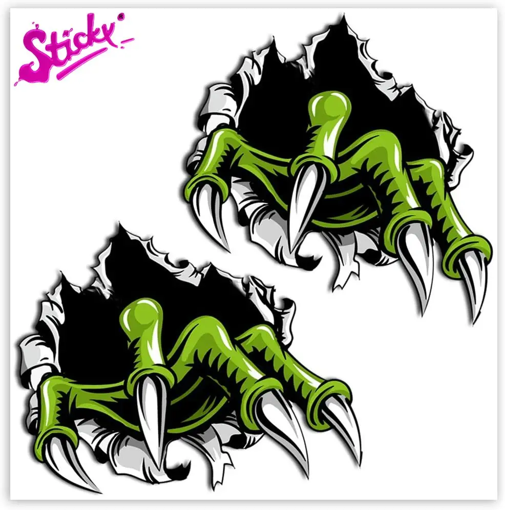 

STICKY PVC Sticker Decals 3pcs Monster Claws Scratch Monster Claws for Cars Cars Motorcycles Mopeds Bicycles Laptop Gift