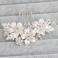 bridal wedding hair combs jewelry new arrivals shining rhinestone flower hair combs headpieces for women bride hair accessories
