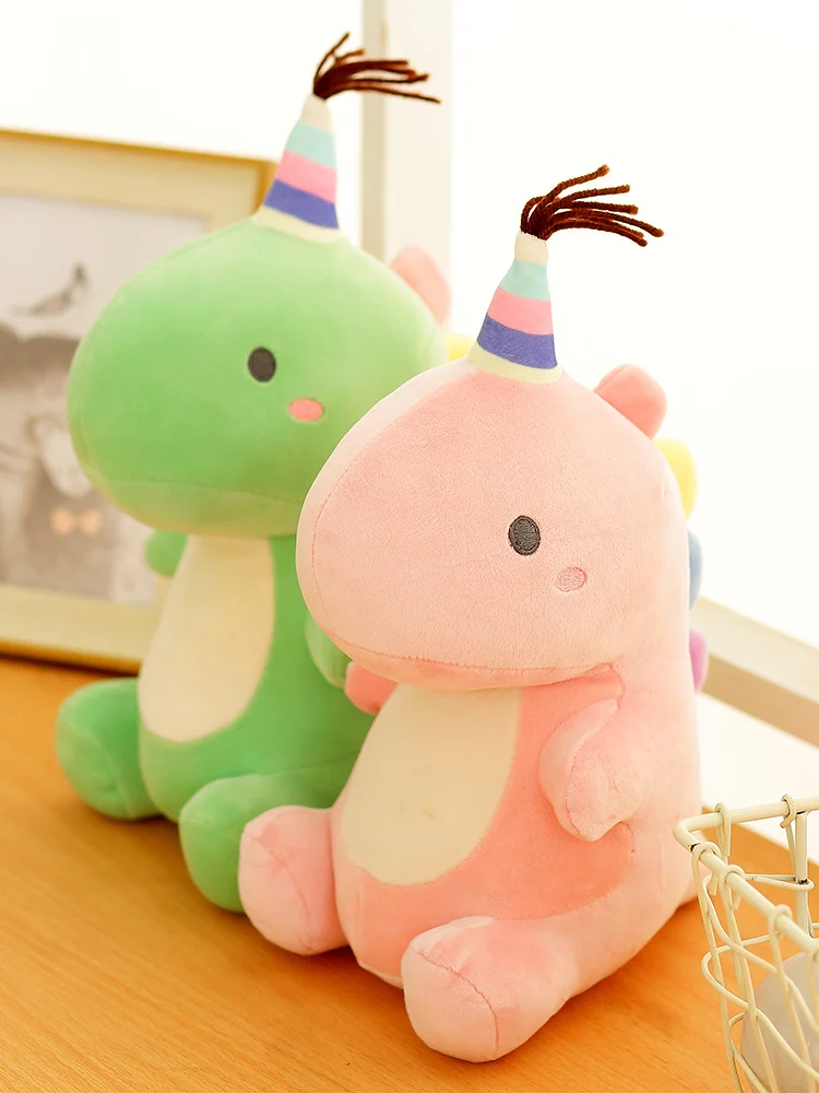 

Green Dinosaur Plush Doll Toy Soft Pillow Cartoon Animal Big Lovely Crown Dinosaur Toy Stuffed Pillow Kid Girl Gift Birthday