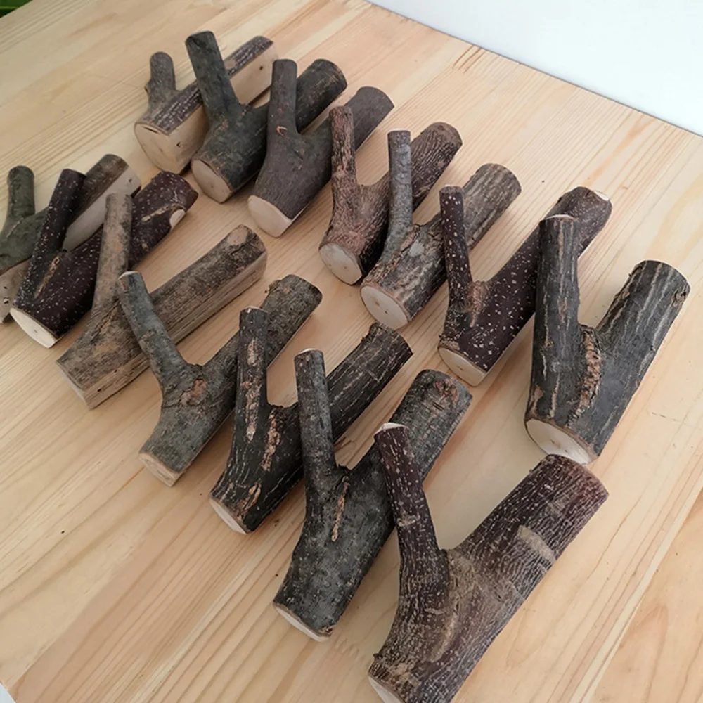 4 шт. деревенские деревянные настенные крючки для веток дерева декоративные