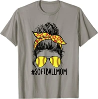 funny softball mom messy bun mama mothers day mom t shirt top t shirts for men casual tops shirts cheap casual cotton