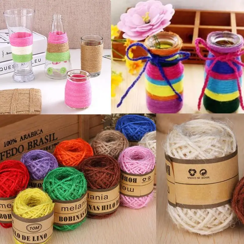 10 м/рулон веревка из пеньковой веревки | Дом и сад