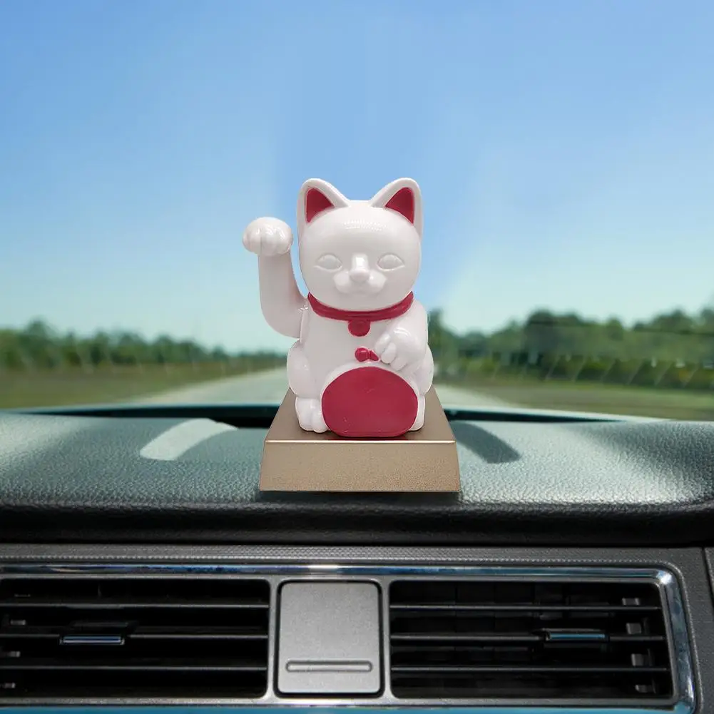 Украшение интерьера автомобиля Lucky Cat, солнечная качающаяся кукла для дома, автомобиля, отеля, офиса, Декор, рукоделие, качающаяся голова, игрушки, автомобильные аксессуары