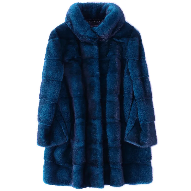 Parka Clothes 2020 Mink Real Fur Korean Winter Coat Women Leather Jacket Manteau Femme 1599 YY2278