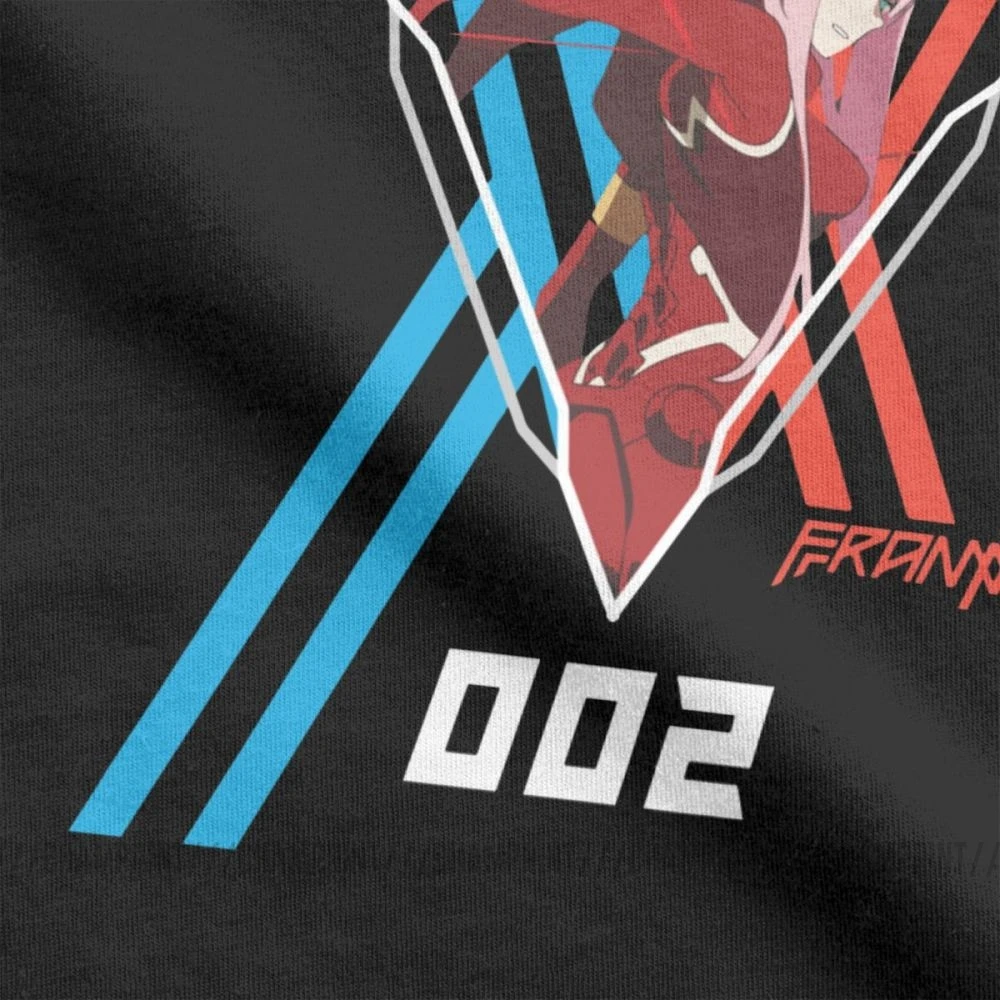 Darling 002 In The Franxx Zero Two футболка для мужчин с короткими рукавами хлопковая винтажные
