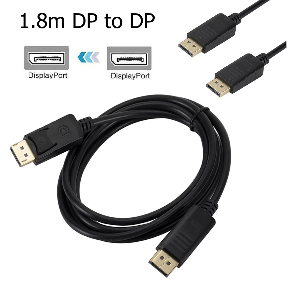 Кабель Displayport Dp 1 8 м 3 метра большой штырь для проектора Hdtv кабель ПК|Кабели VGA| |