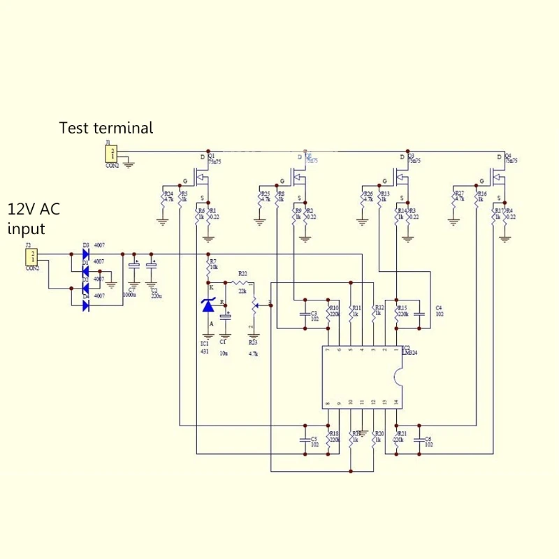 

150W 10A Constant Current Electronic Load Tester Battery Discharge Capacity Test discharge Test DIY Kits