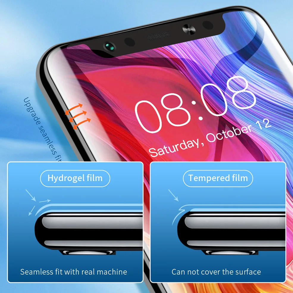 Гидрогелевая пленка 100D для Xiaomi Redmi Note 8 7 Pro K30 K20 изогнутая полное покрытие мягкая