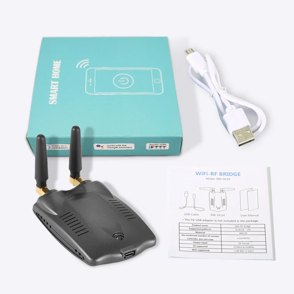Интеллектуальный двухдиапазонный Wi Fi до 315/433 МГц RF простой micro link app пульт