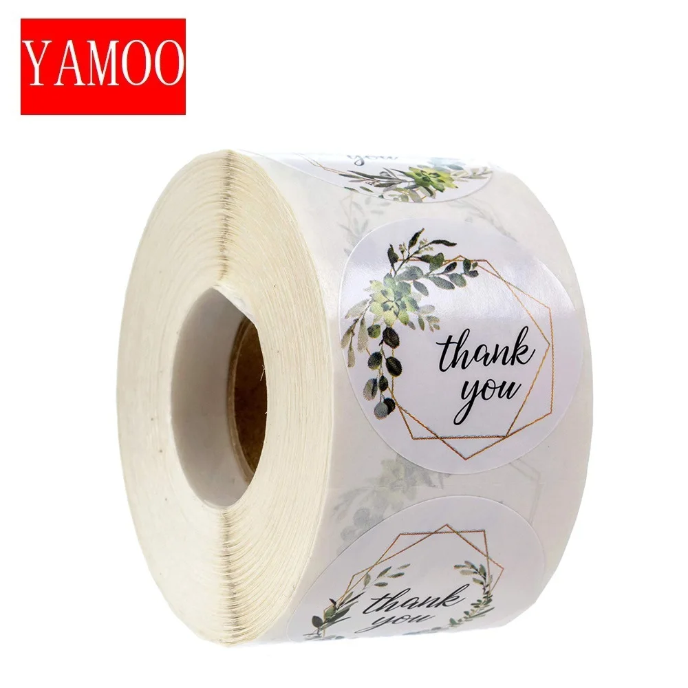 Благодарим вас наклейки этикетки для печати ручной работы на заказ Скрапбукинг