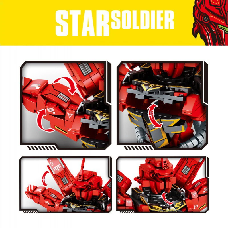 

Gundam Toy Series LegoINGly Giant Warrior Action Figures Robots Head Model Technic Building Blocks Creator Bricks Children Gifts