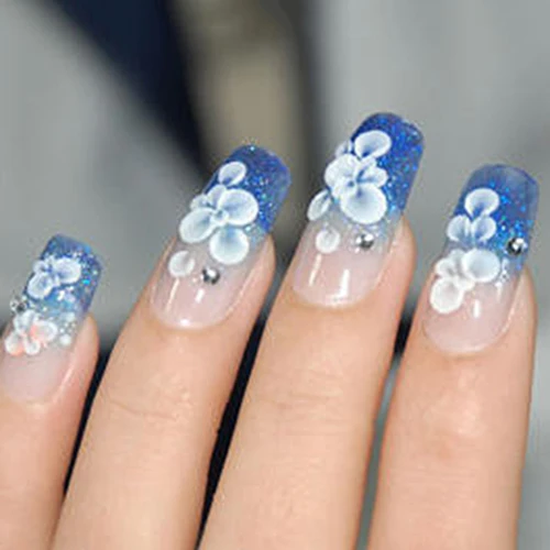 12 смешанных цветов Акриловые Советы для дизайна ногтей УФ гель порошок пыль 3D