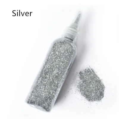 Silver 30 г с перламутровым блеском порошок флэш-порошок Блестящий металлический пигмент, поделки своими руками, искусство ногтей краска покрытие автомобильное покрытие - Цвет: Silver