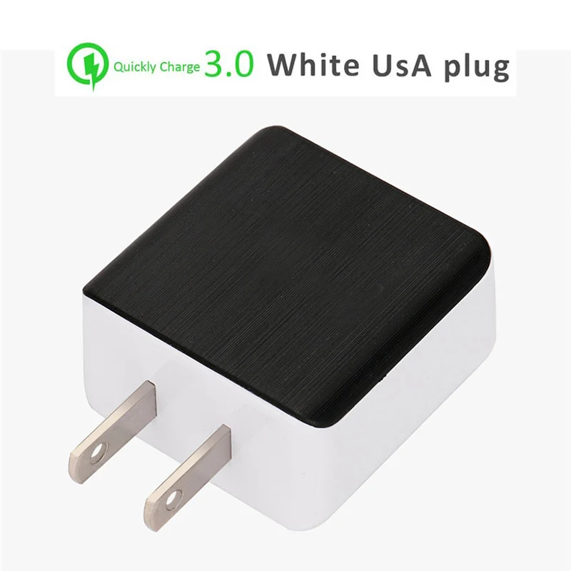 USB зарядное устройство EU/US вилка 18 Вт Быстрая зарядка QC 3,0 настенный мобильный телефон планшет зарядное устройство Быстрая зарядка для iPhone 7 8 Xiomi для huawei - Тип штекера: White US Plug
