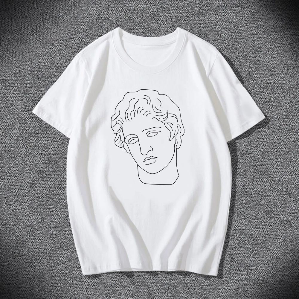 Футболка женская летняя с принтом Давида Микеланджело рубашка в стиле Харадзюку