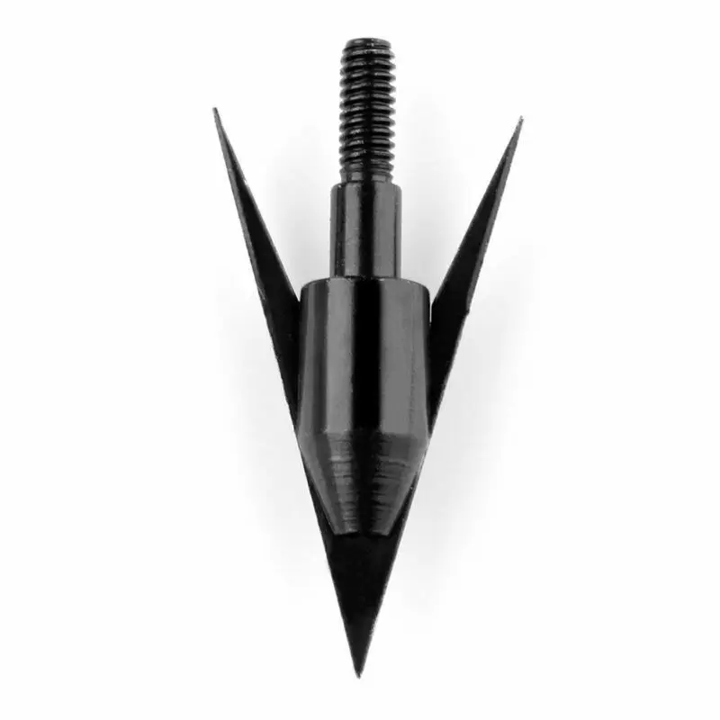 6 шт черный стрельба из лука Broadheads наконечники стрел рыбы точек 150 зерна для охоты