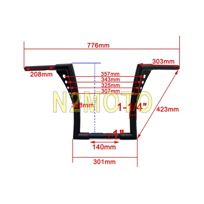 1" Rise 30-1/2" широкий черный APE вешалка руль для Harley Sportster Touring Dyna FLST Чоппер кафе гонщик на заказ