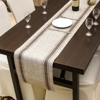 1pcs 30x135cm european style washable coffee table flag stripe pvc hotel washable mat non slip weding decoration