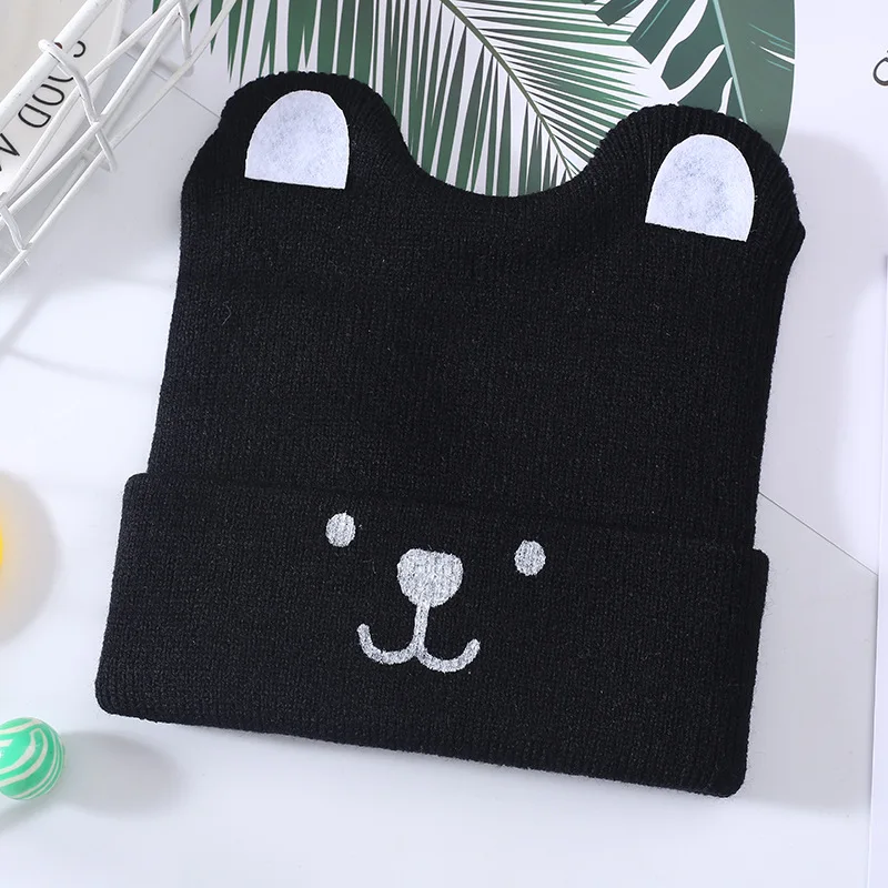 Детская шляпа Милая вязаная шапка на осень и зиму для маленьких девочек теплая