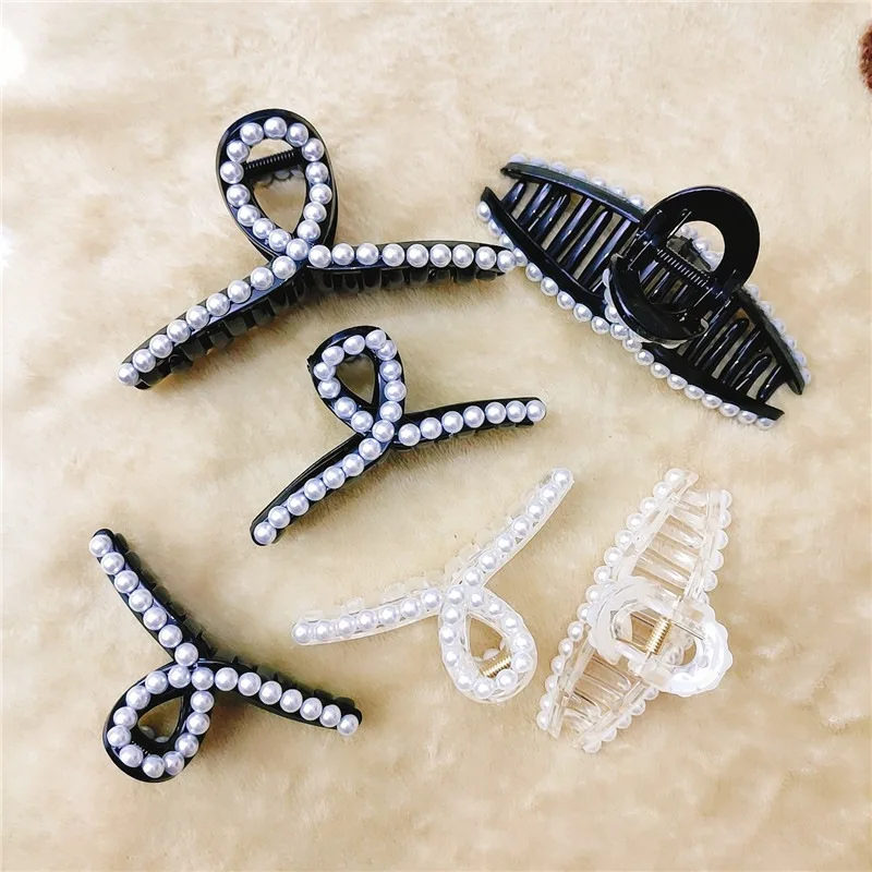 Высокое качество корейский головной убор для девочек простые большие жемчужные