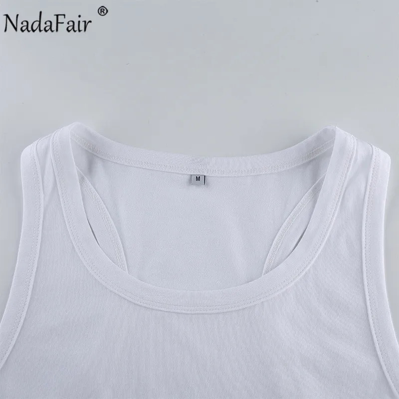 Женский топик Nadafair белый сексуальный Топик с круглым вырезом и открытой спиной