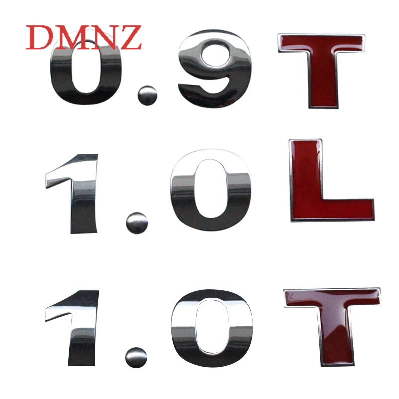 

3D metal chrome car sticker 0.9T 1.0T 1.0L For Mercedes Smart Fortwo Forfour 453 451 450 logo badge car modification Accessories