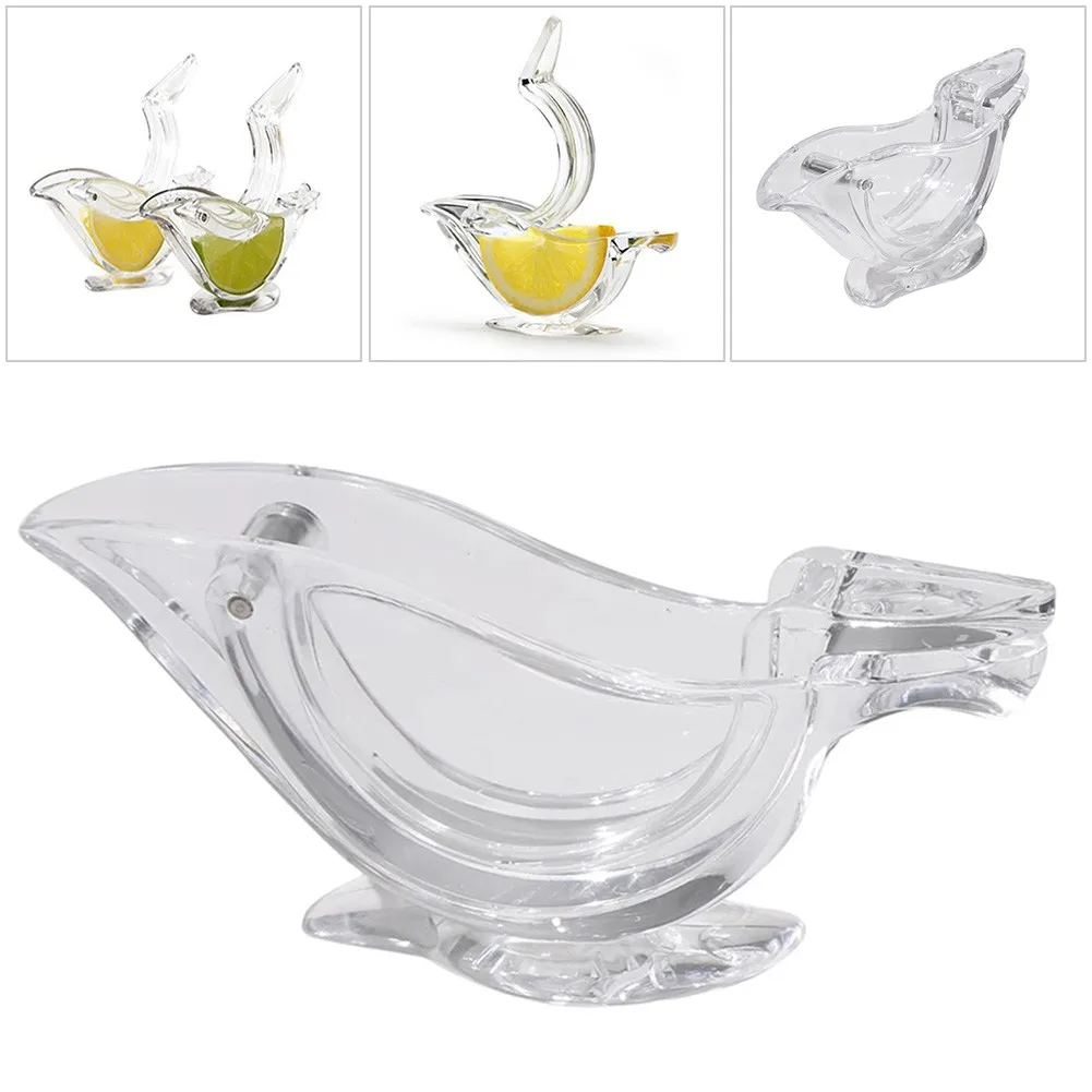 

1pc Portable Acrylic Lemon Clip Manual Transparent Small Fruit Juicer Machine Squeeze Fruit Home Kitchen Bar Gadget