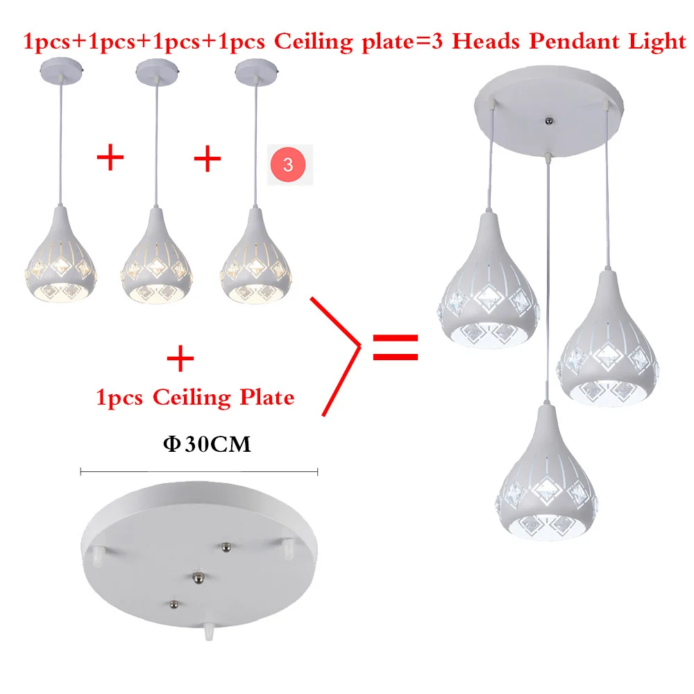 Современный комнатный декоративный светильник простая железная Хрустальная