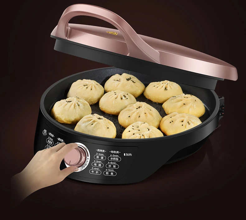 Kopen Donut Machine Een Nieuw Type Automatische Uitschakeling Pannenkoek Flapjack Pan Met Dubbelzijdig Verwarming Voor Thuisgebruik