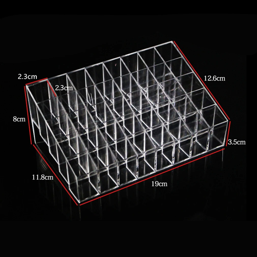 

Transparent Multifunctional Home Bedroom Lipstick Stand Case Cosmetic Makeup Tools Organizer Holder Plastic Box
