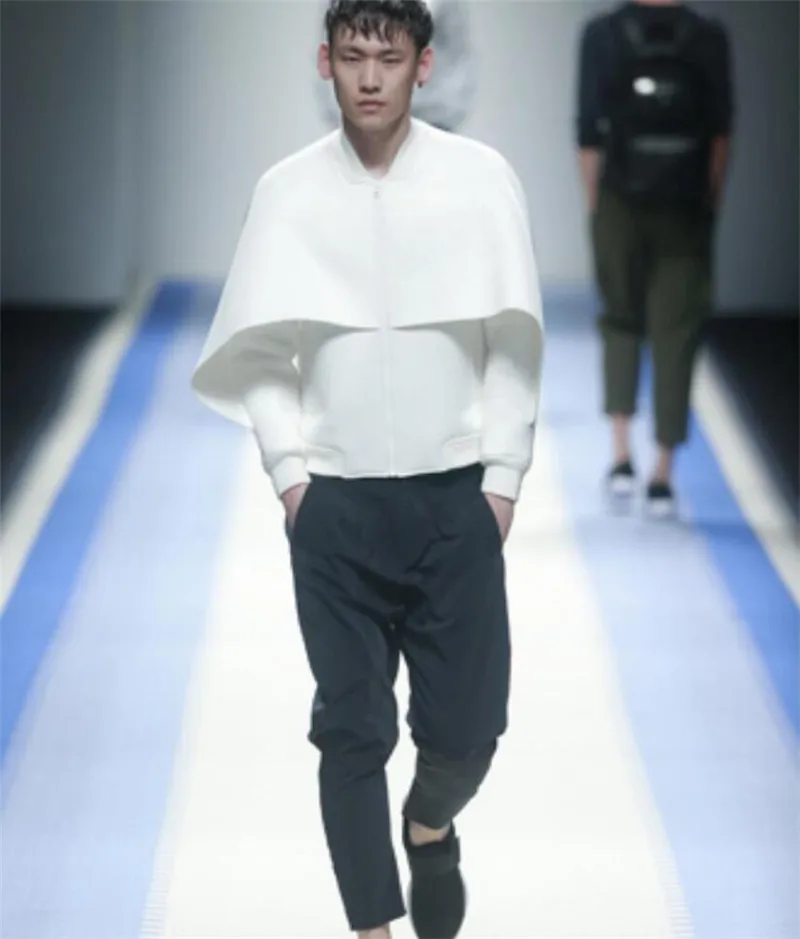 

XS-5XL Новый 2020 мужская одежда BIGBANG GD тонкая белая композитная теплые кальсоны с воздушной прослойкой куртка Костюмы для певцов больших размеров