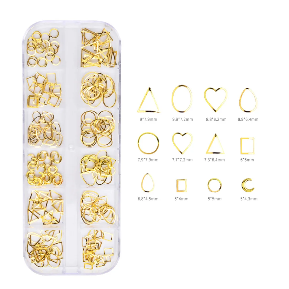 Горячие полые металлические Смешанные Звезды Луна заклепки DIY Блестки для нейл