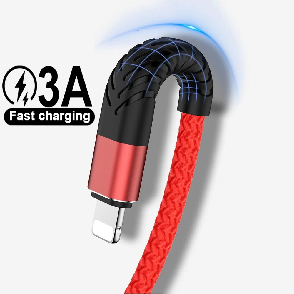 

USB-кабель для быстрой зарядки для iphone 12 11 Pro X Max 6 6s 7 8 Plus Apple iPad Origin 2 м 3 м