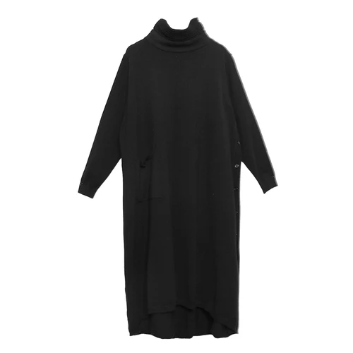 black WLD2544 XITAO вязаный черный свитер женский корейский модный осенний свитер с карманом и воротником-хомутом элегантный свитер с этническим принтом WLD2544 - Color: black WLD2544