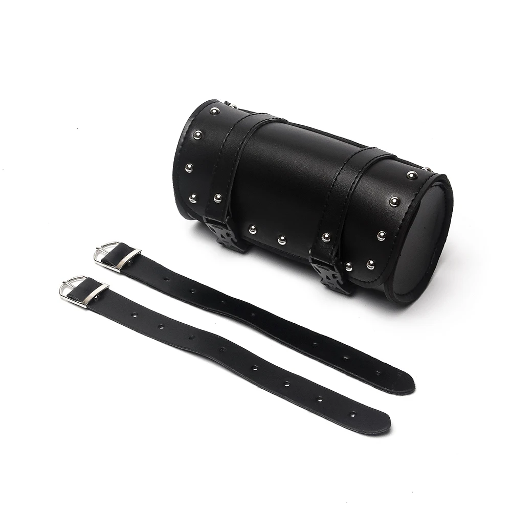 Triclicks мотоциклы сумки рулон баррель сумка для инструментов из искусственной кожи