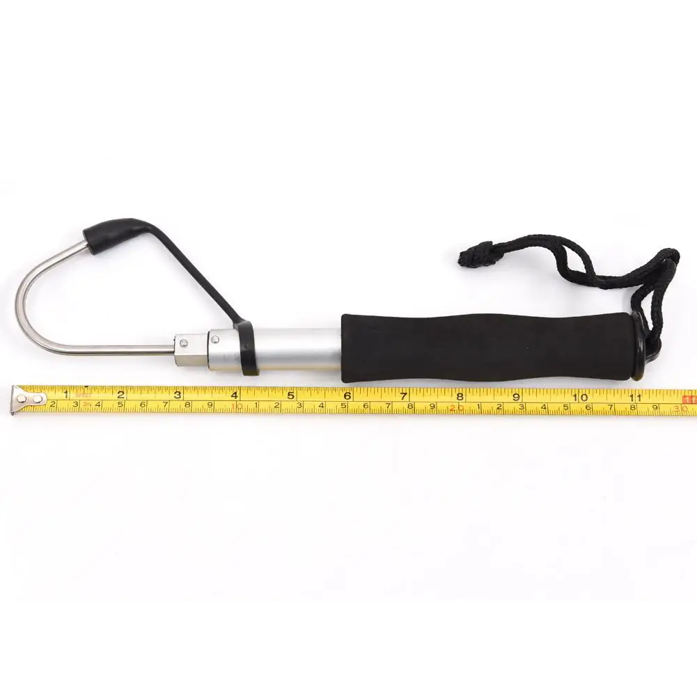 Telescopic Sea Fishing Hook Gaff Stainless Aluminum Alloy Spear Tackle Big Fish Stretched Length 60cm | Спорт и развлечения