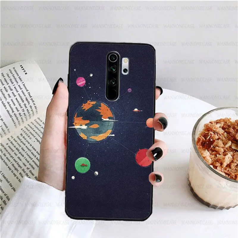 Soft Phone Accessories Cell Case For Redmi7 Note8pro note7 4A 4X 5A S2 6A Note8 Mobile Cases New Planet Space Pink Moon Spaceman | Мобильные