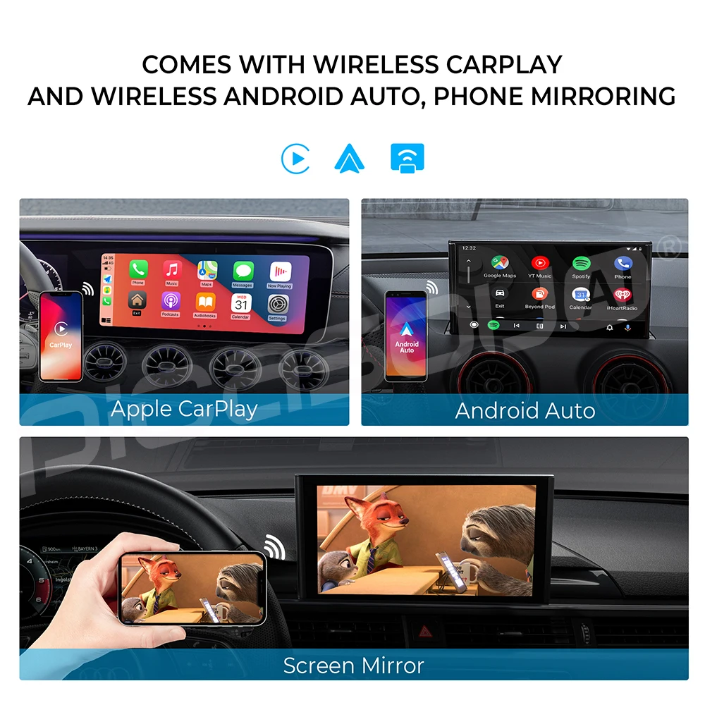 $154.00 Carplay Ai Box Mini Android AI Box Apple Carplay Wireless Android Auto For Volvo Ford NISSAN AUDI Benz VW Kia Car multimedia box