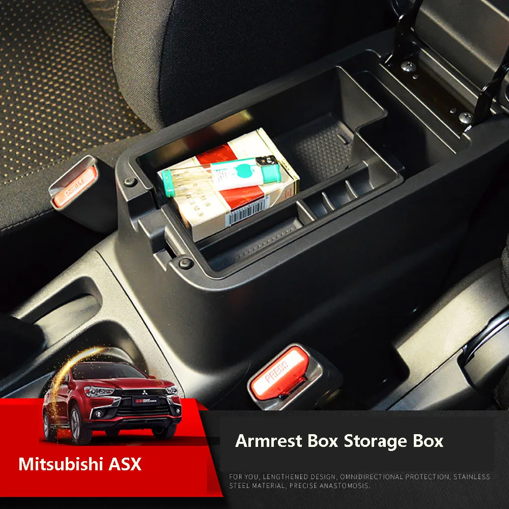 

Car Armrest Secondary Storage Box Glove Pallet Fit For Mitsubishi ASX 2010-2019 Car Styling Accessories