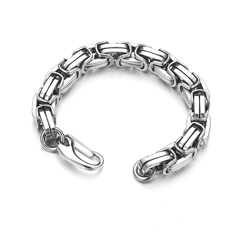 Мужской браслет мужской с Византией из нержавеющей стали кубинский chian на руке