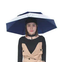 2021 new hot fishing umbrella hat hiking beach camping headwear cap foldable sunscreen shade head umbrella mini cute umbrella