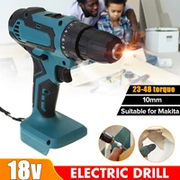 18v 21v 90nm rechargable electric drill cordless hand drill mini electric screwdriver 10mm diy power tool for makita batter