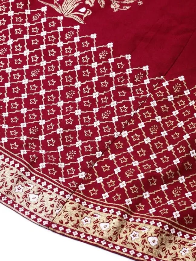 

Four Colors 2020 New India Ethnic Style Bottom Woman Performance Dance Cotton Leng Ha Skirt