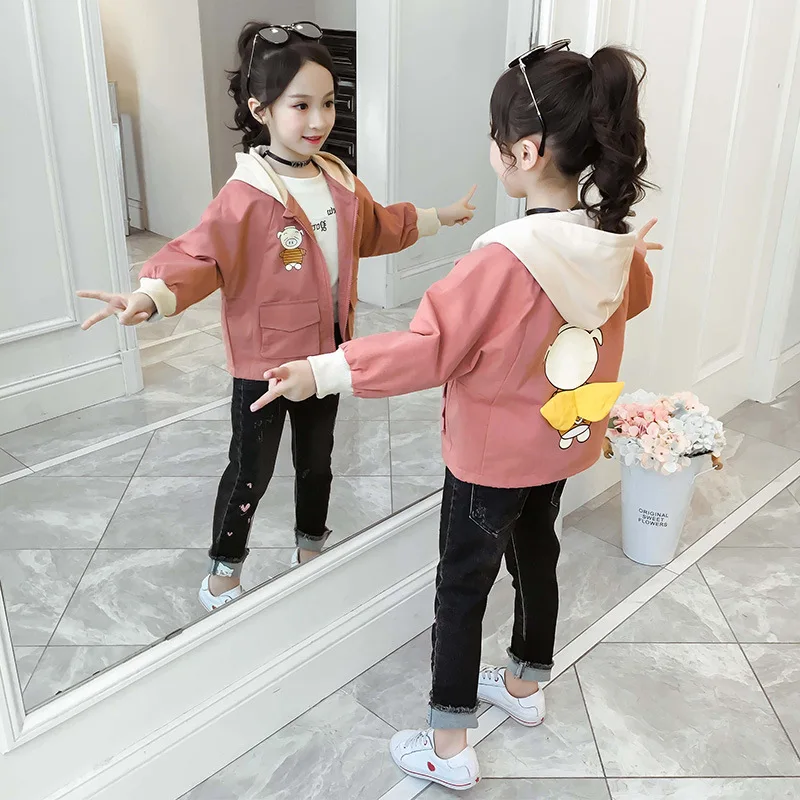 Ветровка для девочек куртка детей одежда 2019 милая верхняя с 3d-изображением