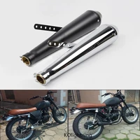 universal motorcycle retro exhaust muffler pipe modified for 38404345mm stainless steel tail exhaust system