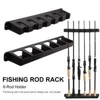 fishing rod rack vertical wall mount 6 rod holder rack fishing pole display stand fishing accessories with 4 mounting screws